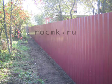 Забор из профнастила