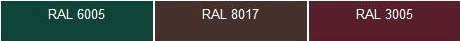 Три основных цвета по RAL