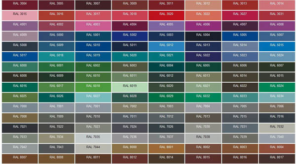 Основная шкала RAL