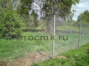установка заборов из сетки рабица