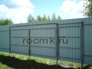 Распашные ворота и калитка