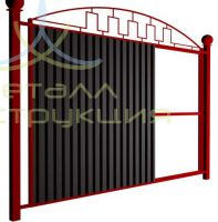 Комбинированный металлический забор