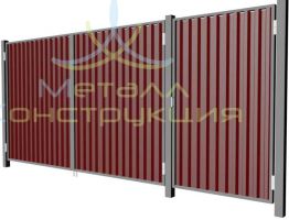 Ворота и калитка с профнастилом в раме