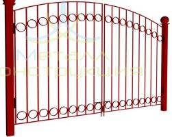 Распашные ворота с ковкой ВК-02