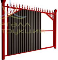 Комбинированный забор профнастил с ковкой КЗ-05 СК