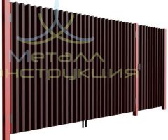 Ворота с калиткой из профнастила