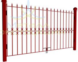 Ворота с элементами ковки ВК-07