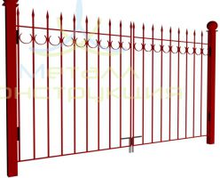 Ворота с элементами ковки ВК-01