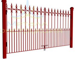 Ворота с элементами ковки ВК-08