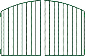 Эскиз  сварных распашных ворот