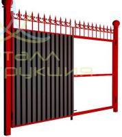 Комбинированные ворота с элементами ковки